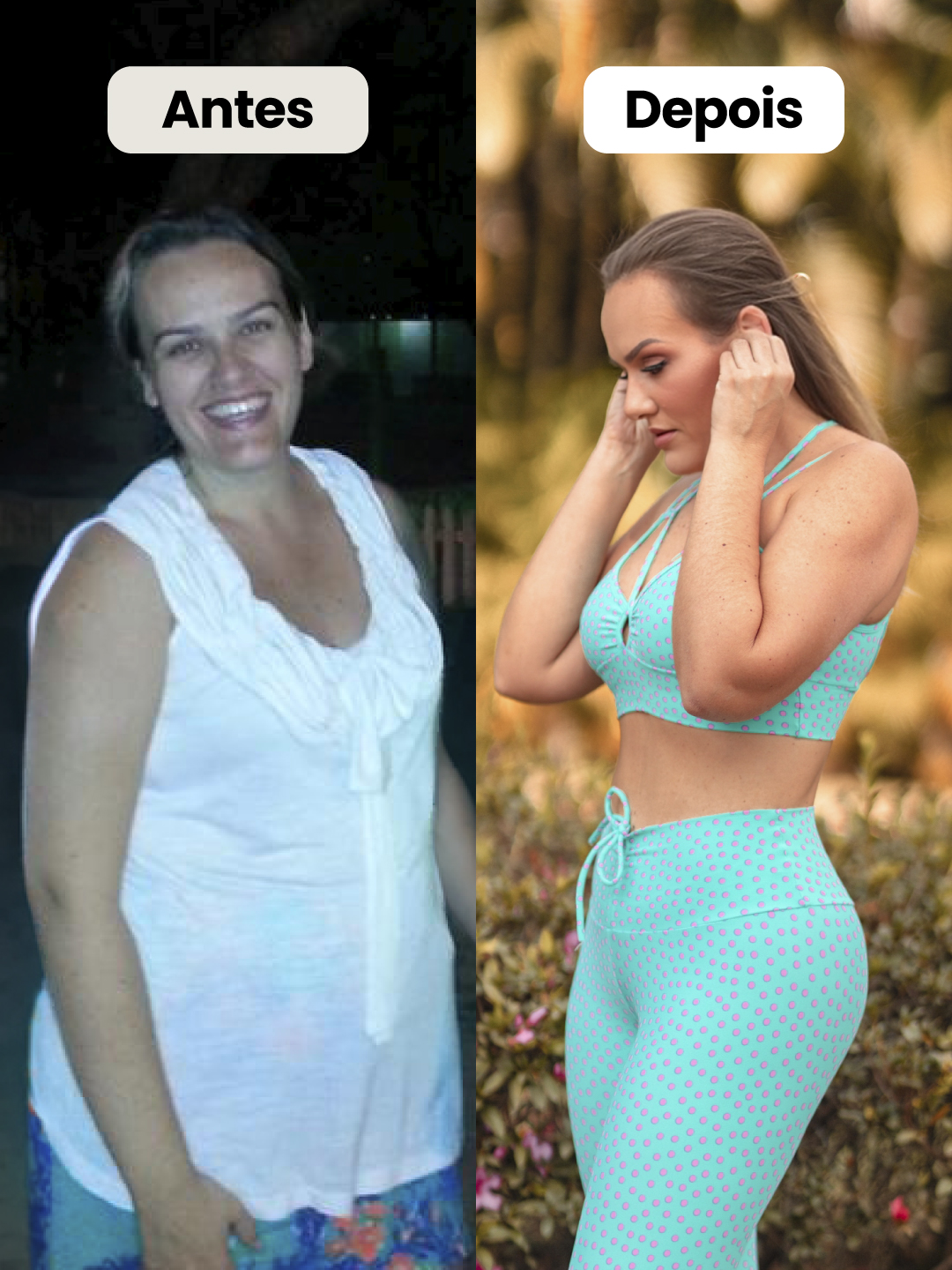 Antes e depois de Aline Freitas