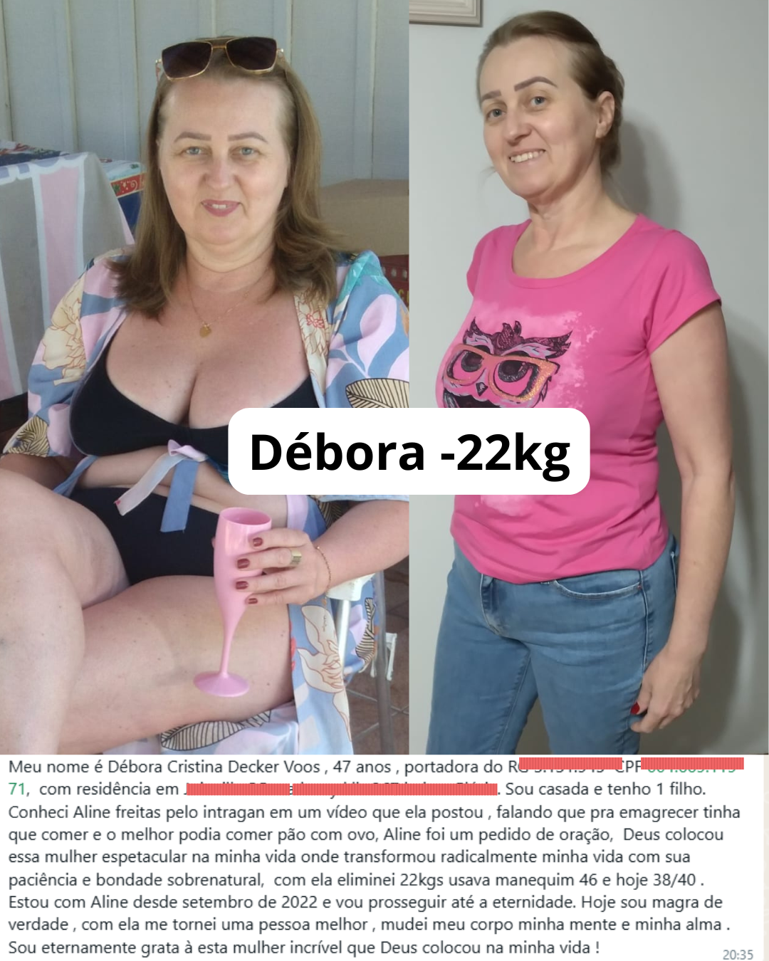 Antes e depois de Débora